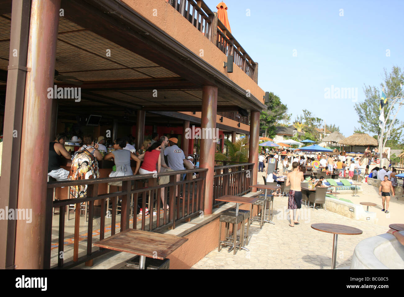 Berühmte Ricks Café in Negril, Jamaika Stockfoto