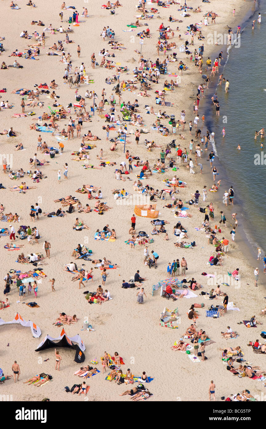 Luftaufnahme der Strand Ostsee Gdynia Polen Stockfoto