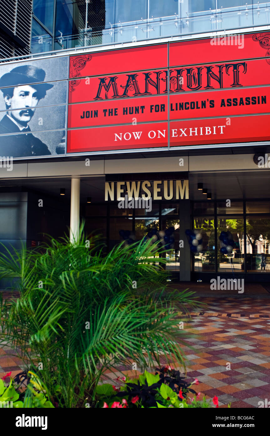 "Menschenjagd" eine Ausstellung an der Newseum in Washington, D.C. Stockfoto