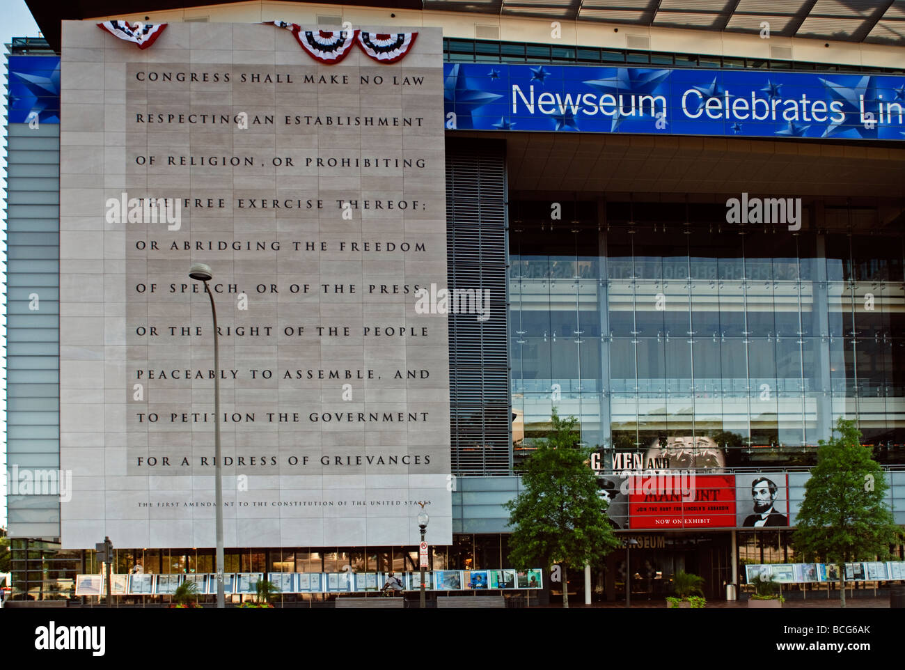 Newseum in Washington, D.C. Stockfoto