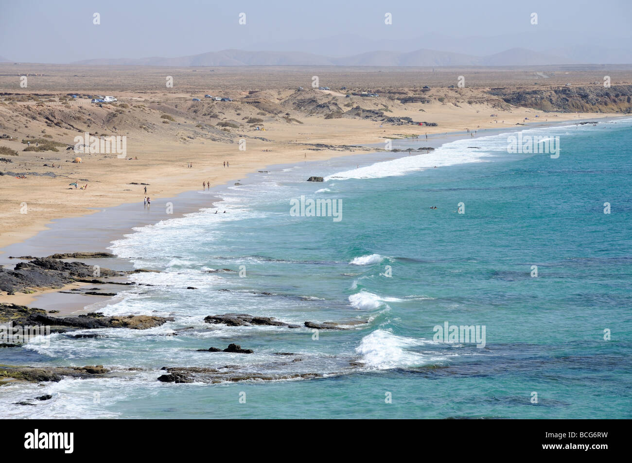 Küste in der Nähe von El Cotillo, Kanarischen Insel Fuerteventura, Spanien Stockfoto