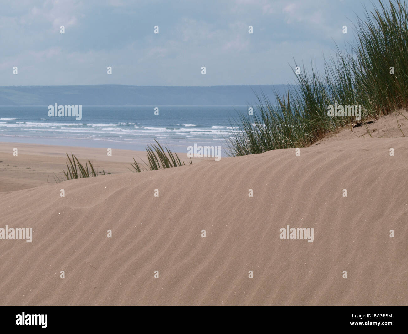 Sanddünen im Saunton Sands Stockfoto