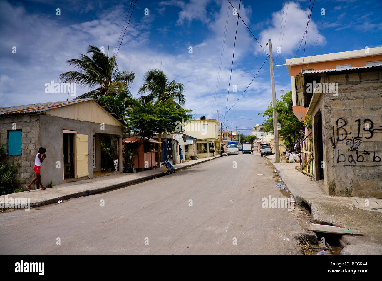 Die Straßen von Nagua Dominikanische Republik Stockfoto