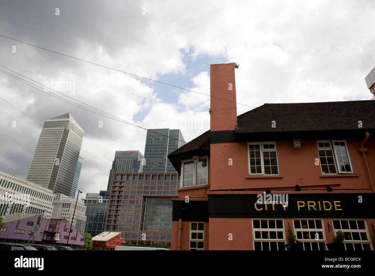 Die Stadt stolz Pub, Canary Wharf, East London Stockfoto