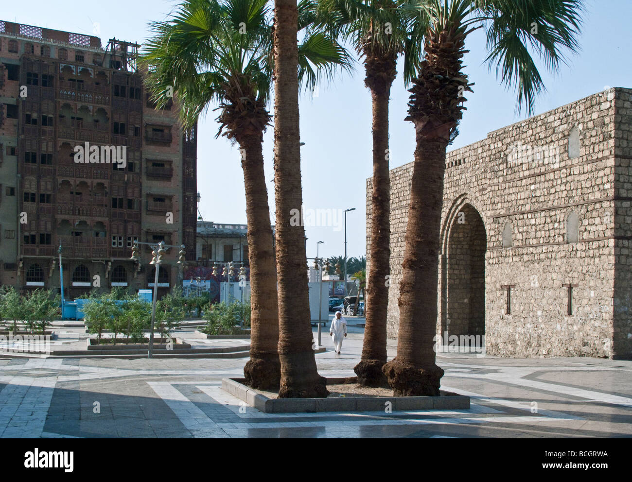 Jeddah der alten Bogen des Stadtteils Al-Balad Stockfoto