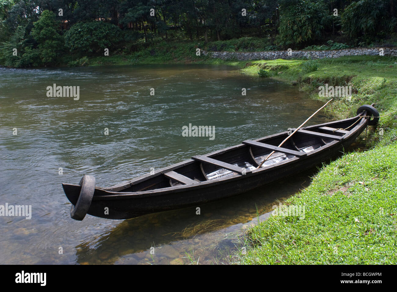 Ein Fischerboot in Ruhe Stockfoto