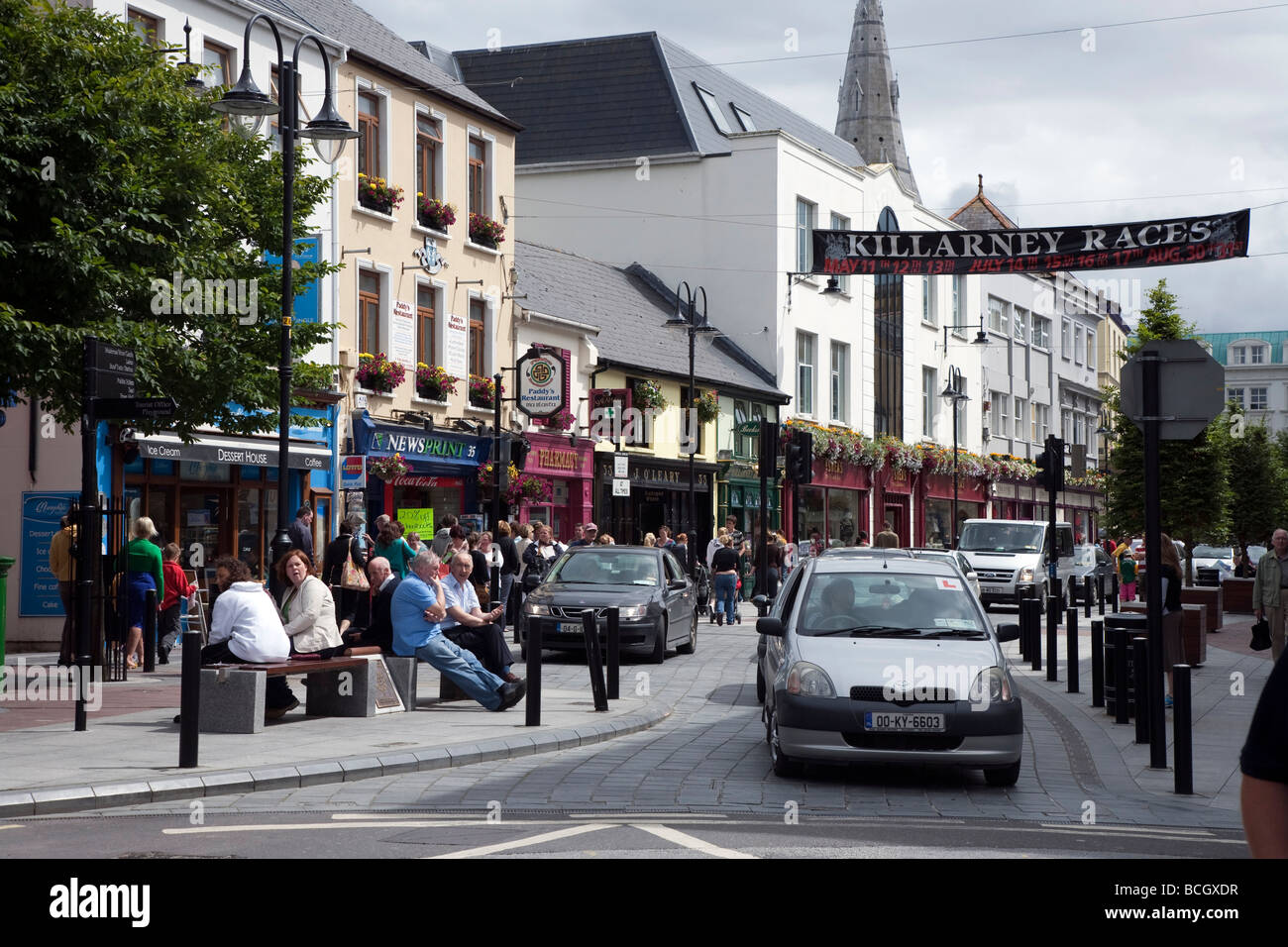 Haupt Straße Killarney County Kerry South West Irland Stockfoto