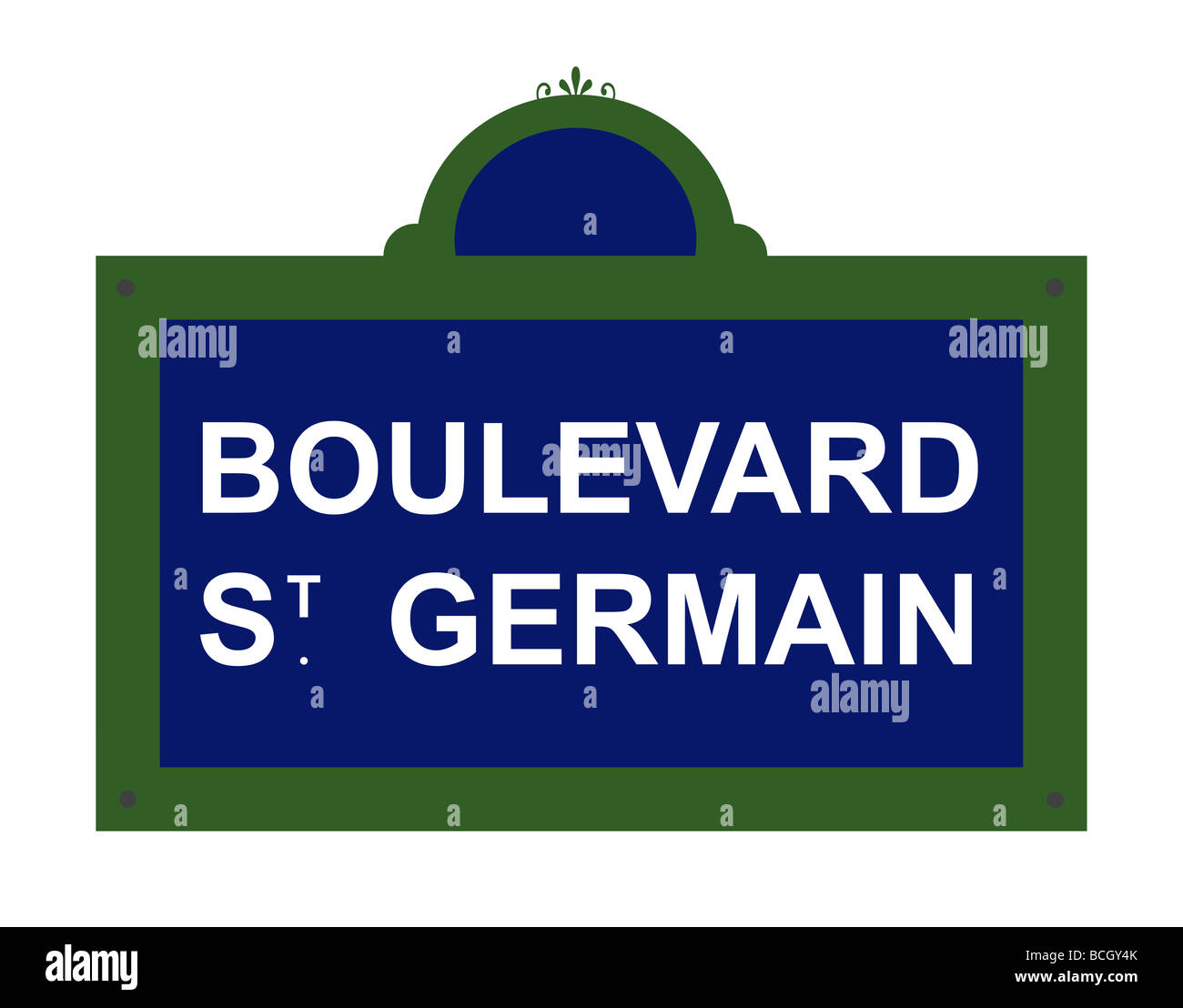 Paris-Straßenschild für Boulevard St Germain, Frankreich Stockfoto