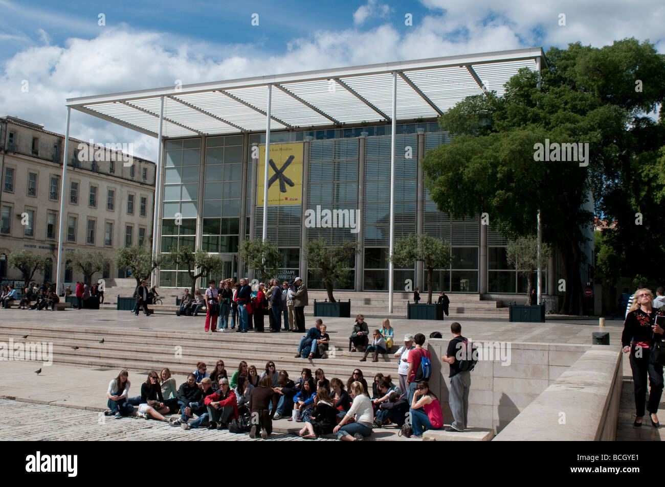 Museum of Contemporary Art Carree d ' Art Nimes Frankreich Stockfoto