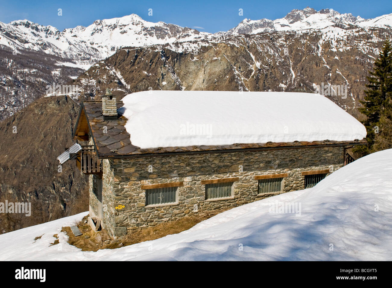 Sämischleder Aosta Italien Stockfoto