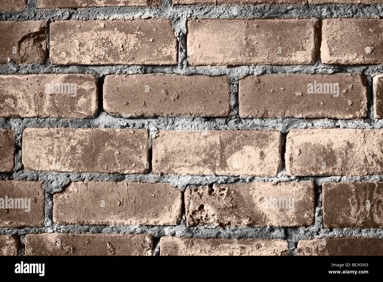 Mauer eines Gebäudes durch Zeit zerstört Stockfoto