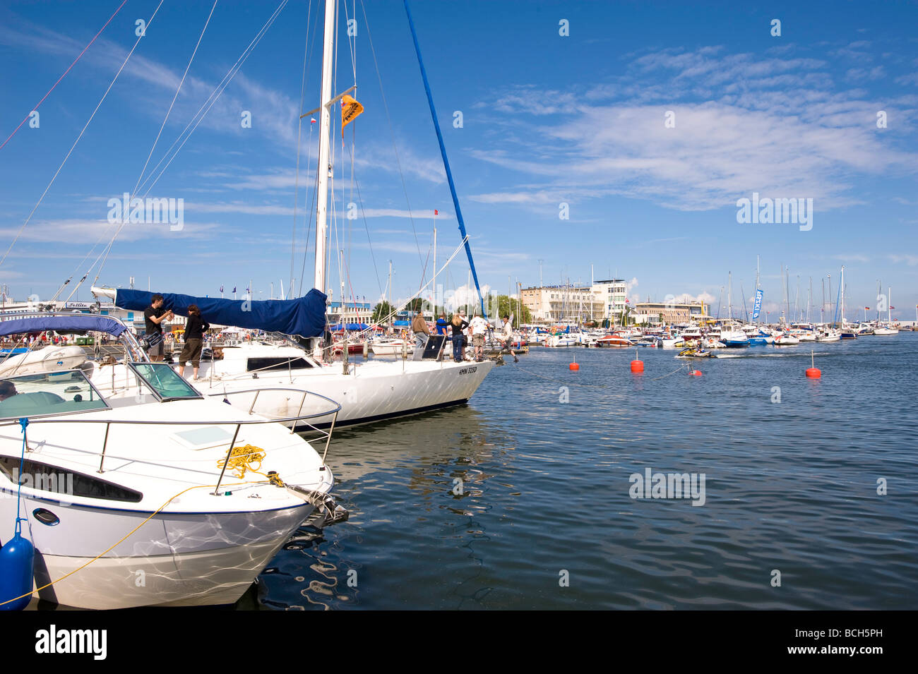 Yachten in der Marina von Kosciuszko Platzes Gdynia Polen Stockfoto