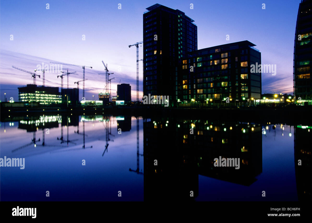 Neuentwicklung von BBC Medienstadt bei Salford Quays, Manchester, England, UK Stockfoto