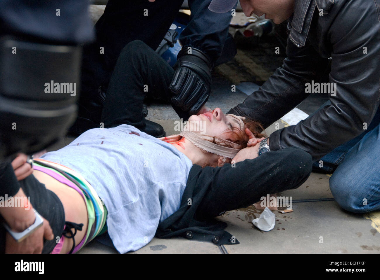 G20-Protest in London 1. April 2009 Stockfoto