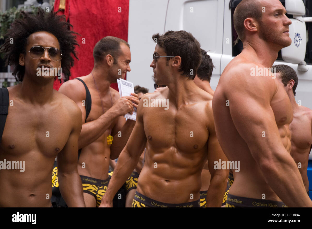 Gay-Pride-Parade durch London Sommer Stockfoto