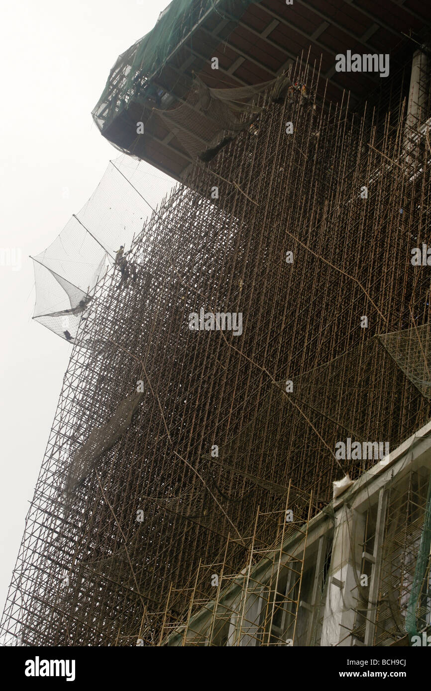 Der Bau von Mukesh Ambanis neue privaten Wohn-Hochhaus namens Antilia in Mumbai (Bombay), Indien Stockfoto