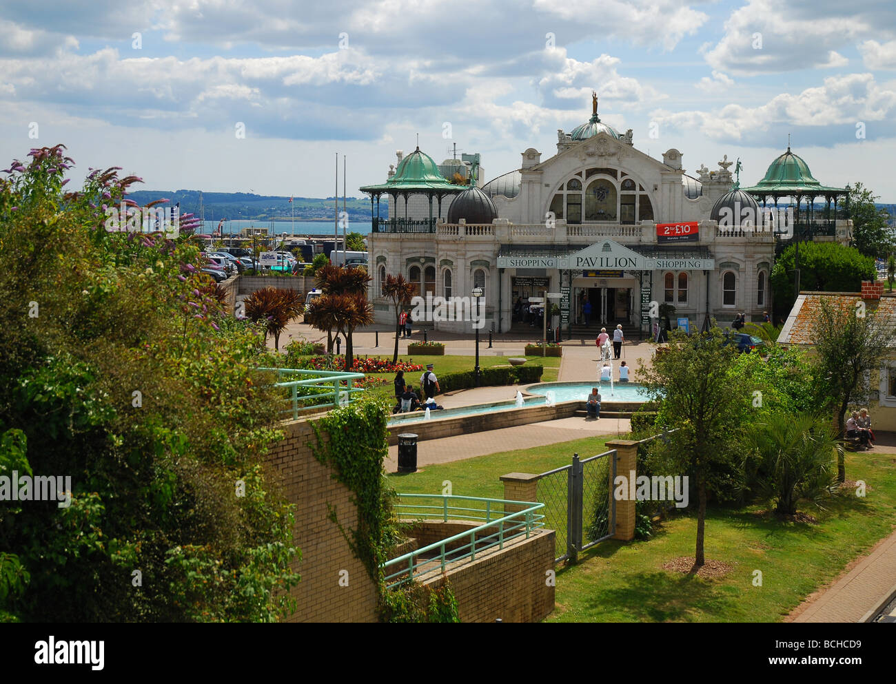 Torquay-Pavillion im Sommer, Devon, England Stockfoto