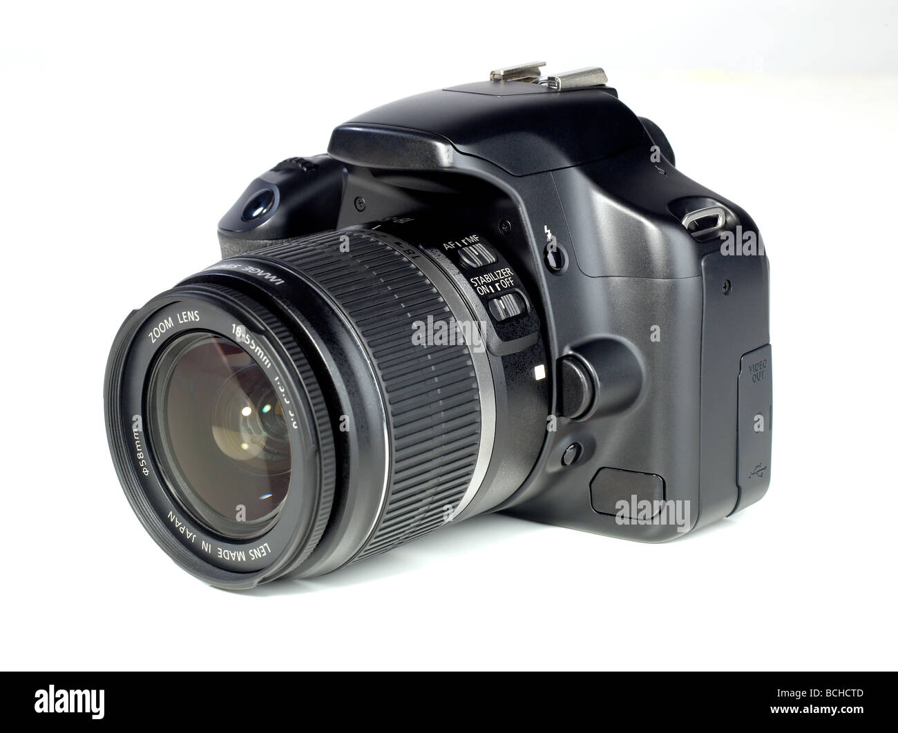 Schwarz digitale 35mm DSLR Kamera Spiegelreflex Stockfoto