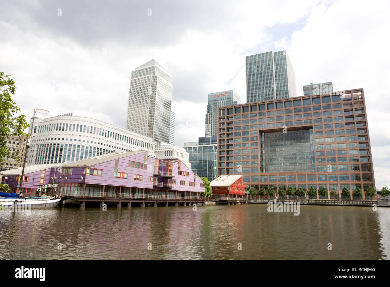 Geschäft Bezirk, Canary Wharf, East London Stockfoto