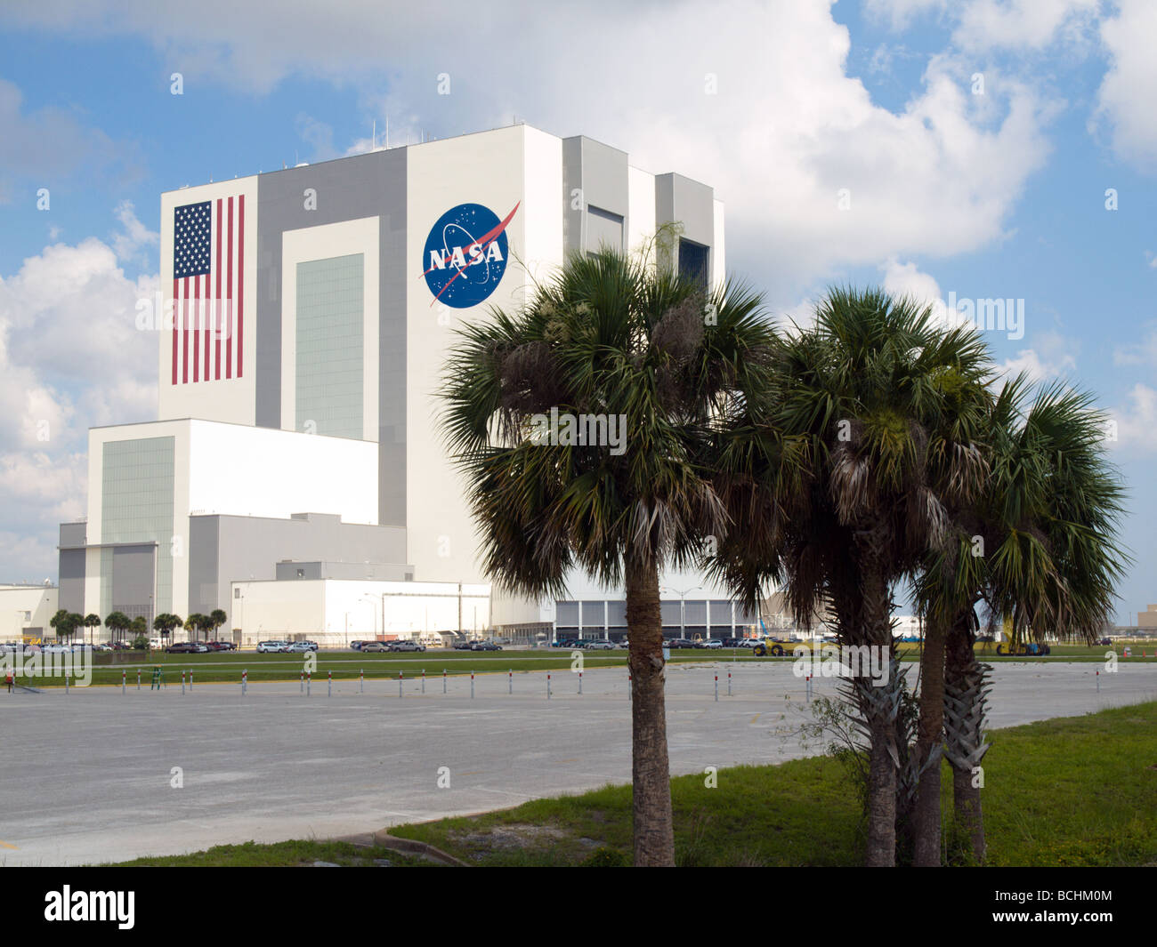 Vehicle Assembly Building am Kennedy Space Center an der Atlantikküste von Florida Stockfoto