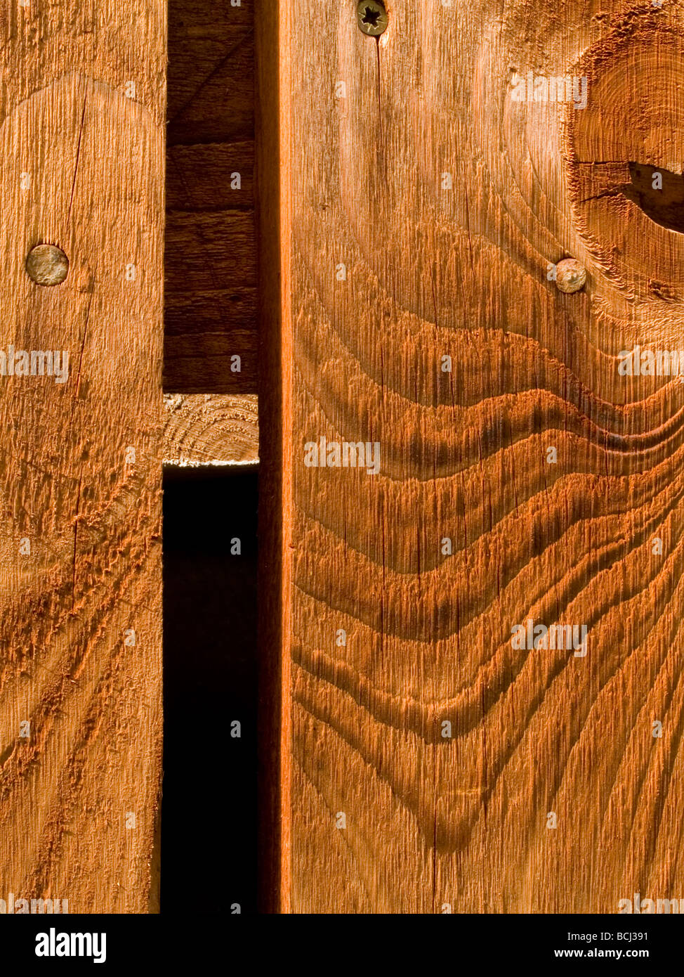 Holzmaserung Knoten Textur Holz Stockfoto