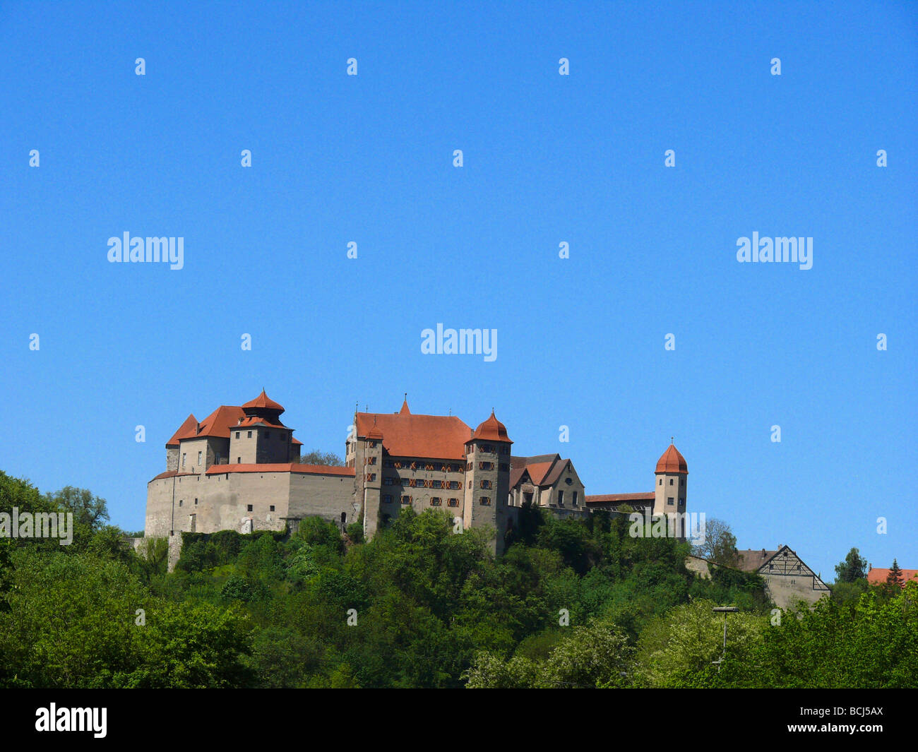 Mittelalterliche Burg Harburg Bayern Deutschland Stockfoto
