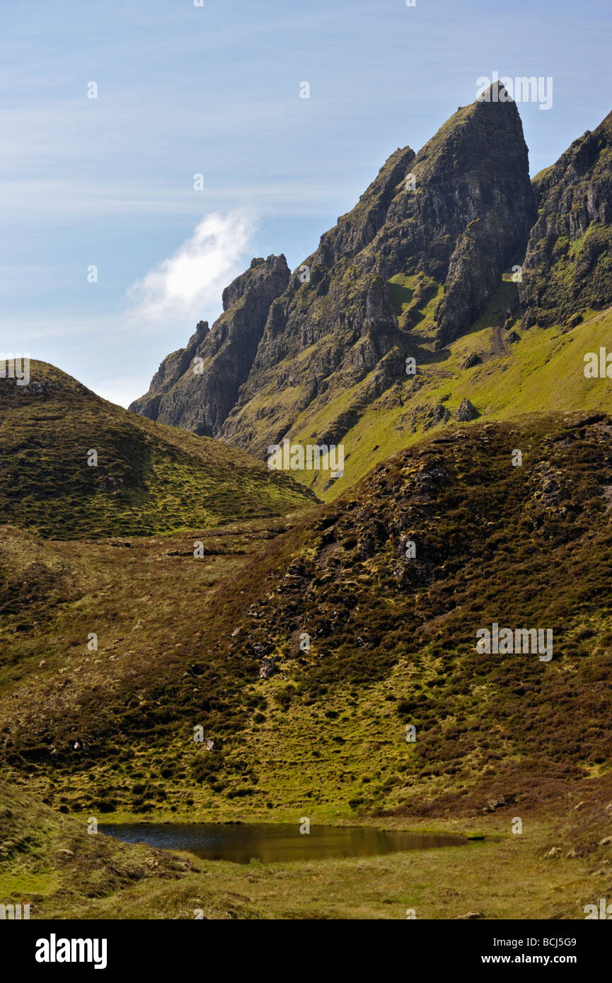 Der Quiraing. Trotternish, Isle Of Skye, innere Hebriden, Schottland, Vereinigtes Königreich, Europa. Stockfoto