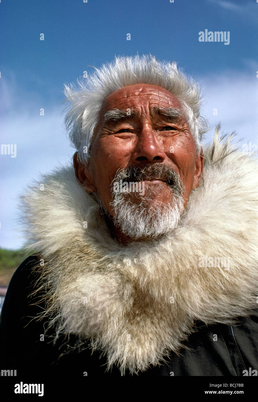 Nahaufnahme von Alaska native Inupiat Eskimo Kotzebue Alaska Arktis Frühling Stockfoto