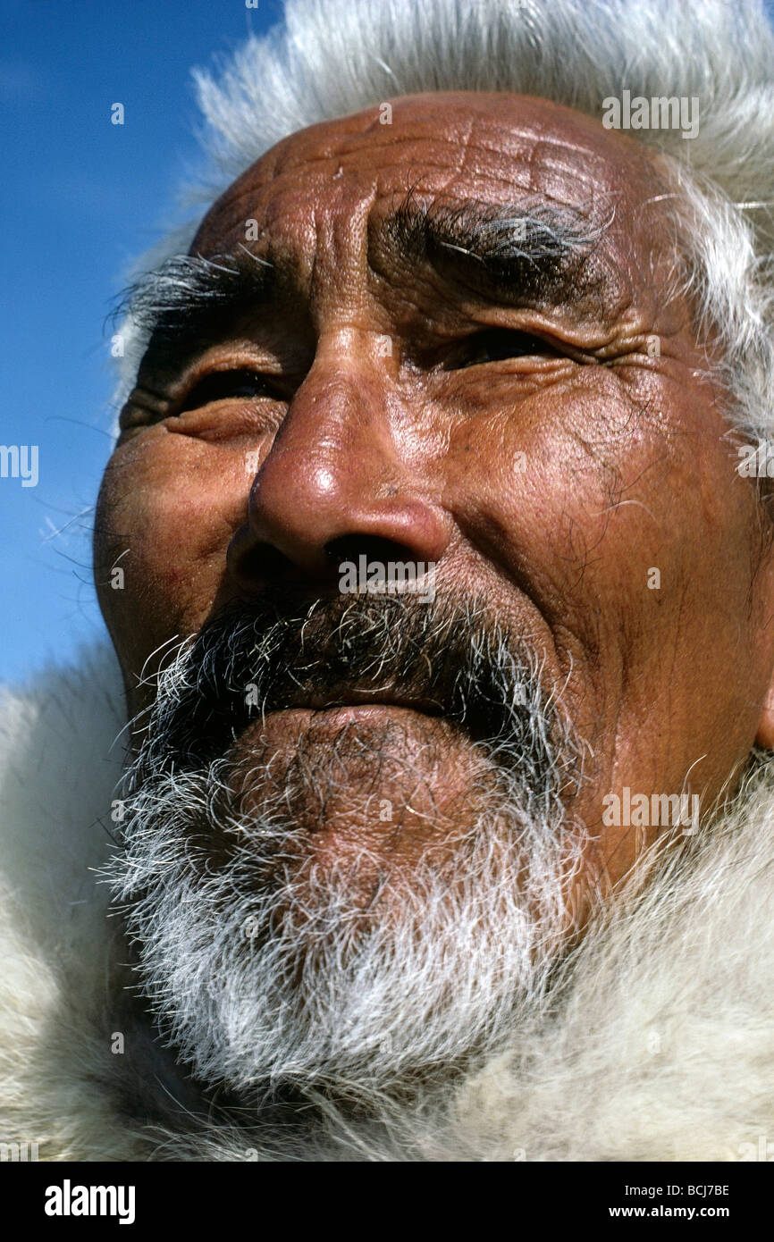 Nahaufnahme von Alaska native Inupiat Eskimo Kotzebue Alaska Arktis Frühling Stockfoto