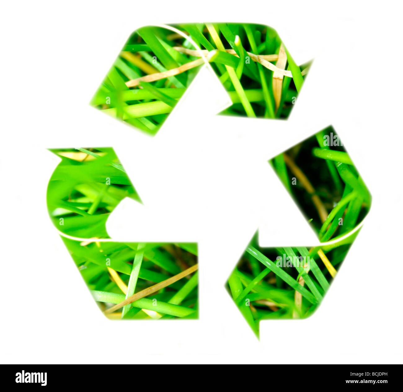 Recycling-Symbol: die Natur zu retten! Stockfoto