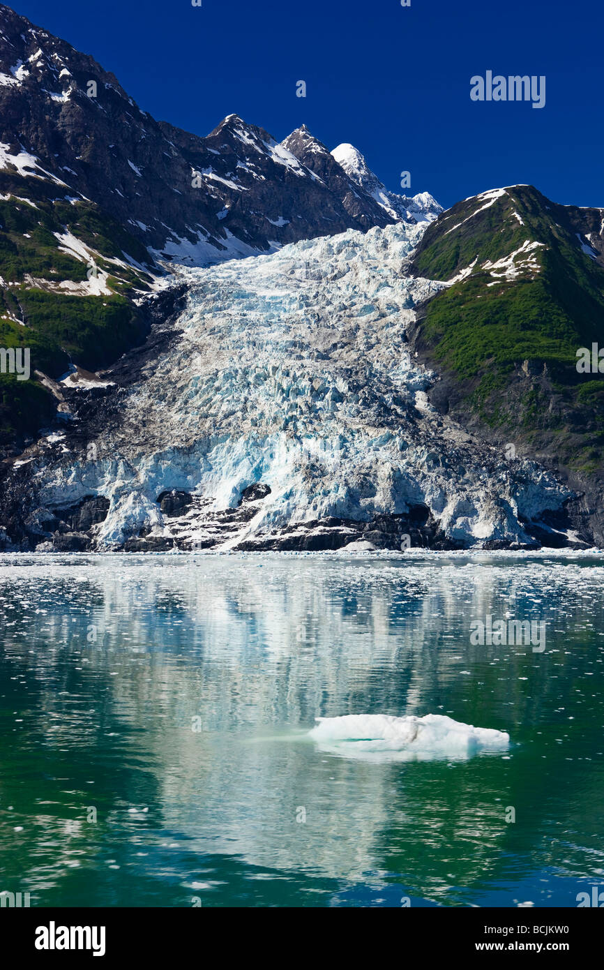 Serpentin Gletscher in Harriman Fjord gesehen von der Terrasse auf dem Klondike Express Tourenboot, Prince William Sound, Alaska Stockfoto