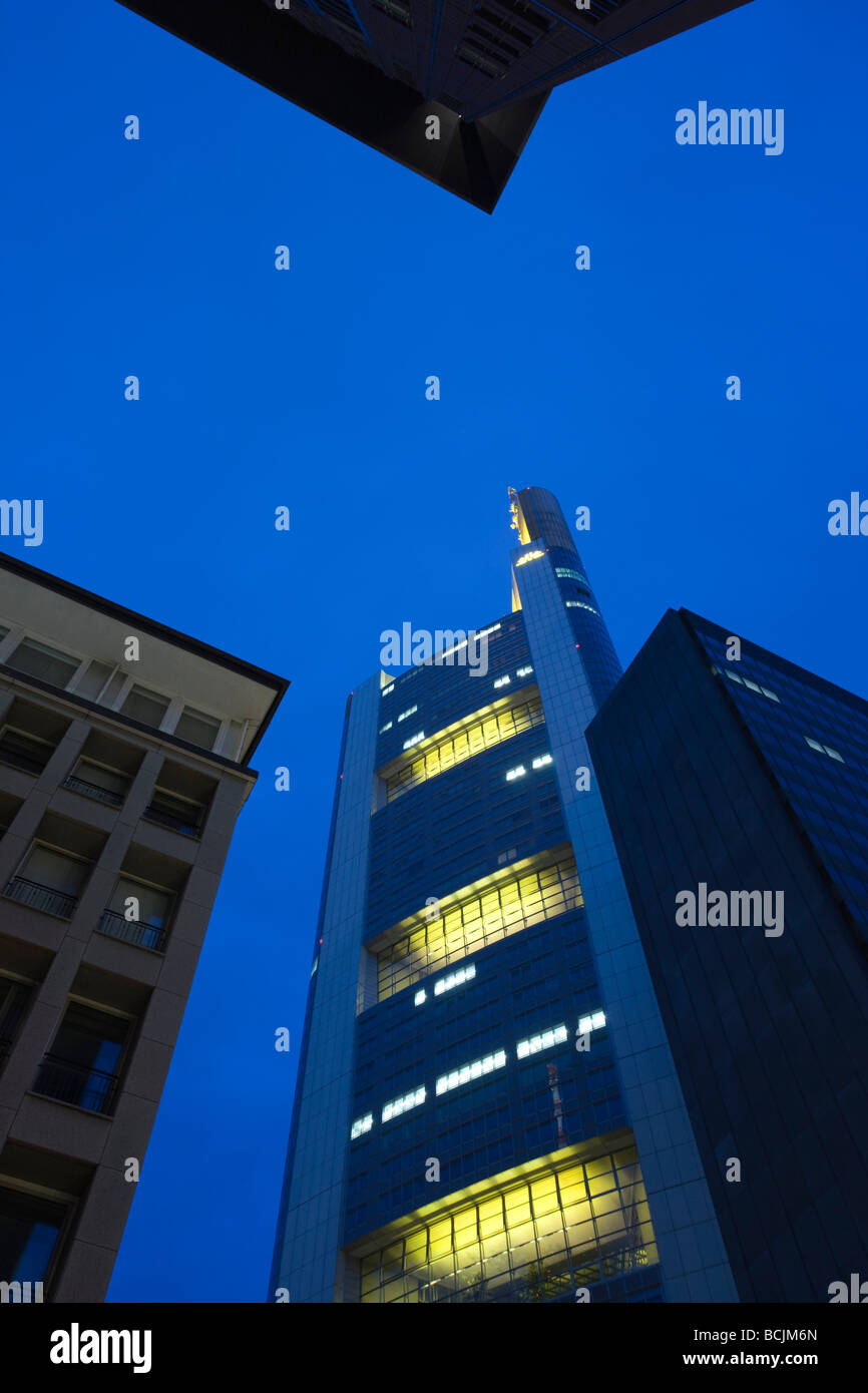 Deutschland, Hessen, Frankfurt-am-Main, Commerzbank-Tower Stockfoto