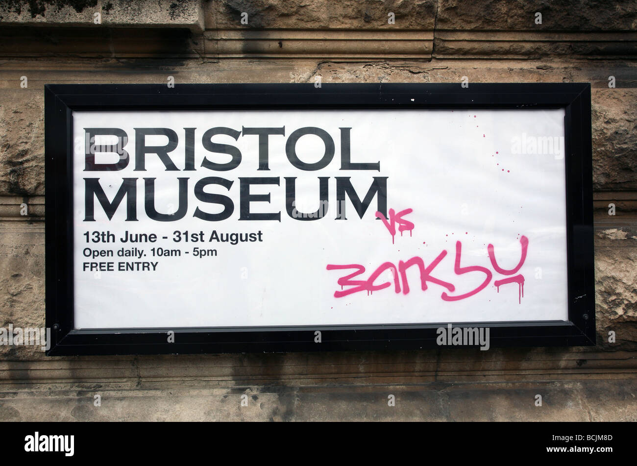 Banksy Ausstellung in Bristol City Museum Stockfoto