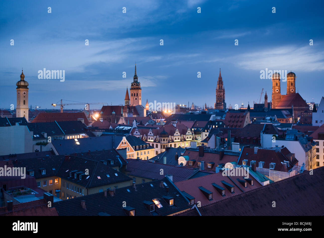 Deutschland, Bayern/Bavaria, München, Altstadt München vom Mandarin Oriental Hotel Stockfoto