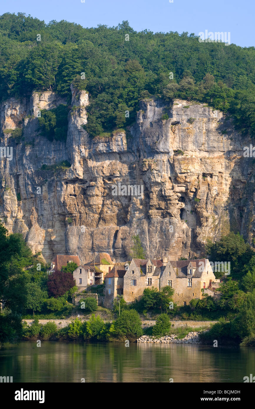 La Roque-Gageac, Dordogne, Aquitaine, Frankreich Stockfoto
