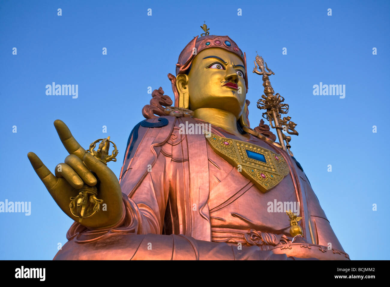 Indien, Sikkim, Namchi, Samdruptse, Padmasambhava Statue Stockfoto