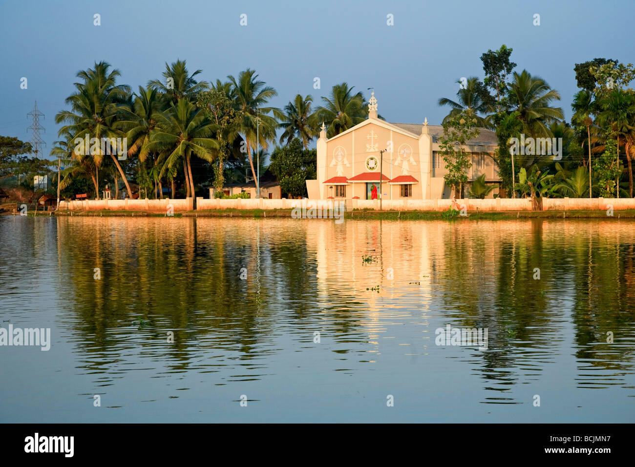 Kerala Backwaters in der Nähe von Allapuzha, Kerala, Indien Stockfoto