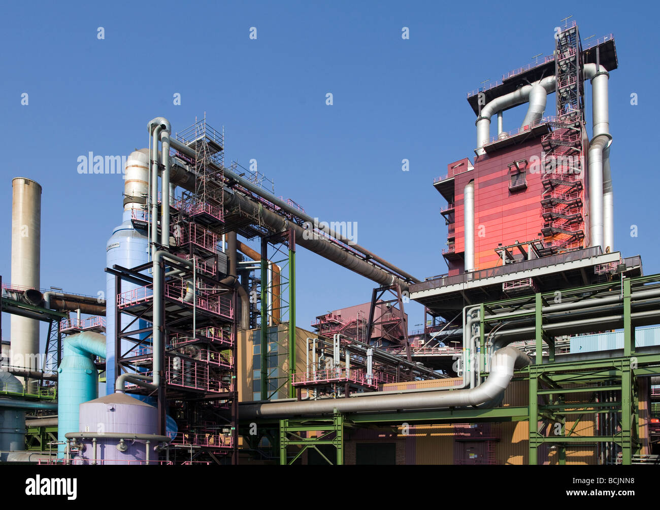 Ofen bei ThyssenKrupp Stahl AG Duisburg Stockfoto