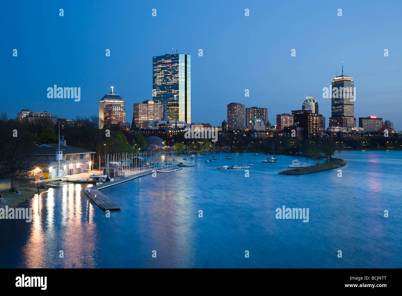 USA, Massachusetts, Boston, Back Bay von Longfellow Bridge Stockfoto