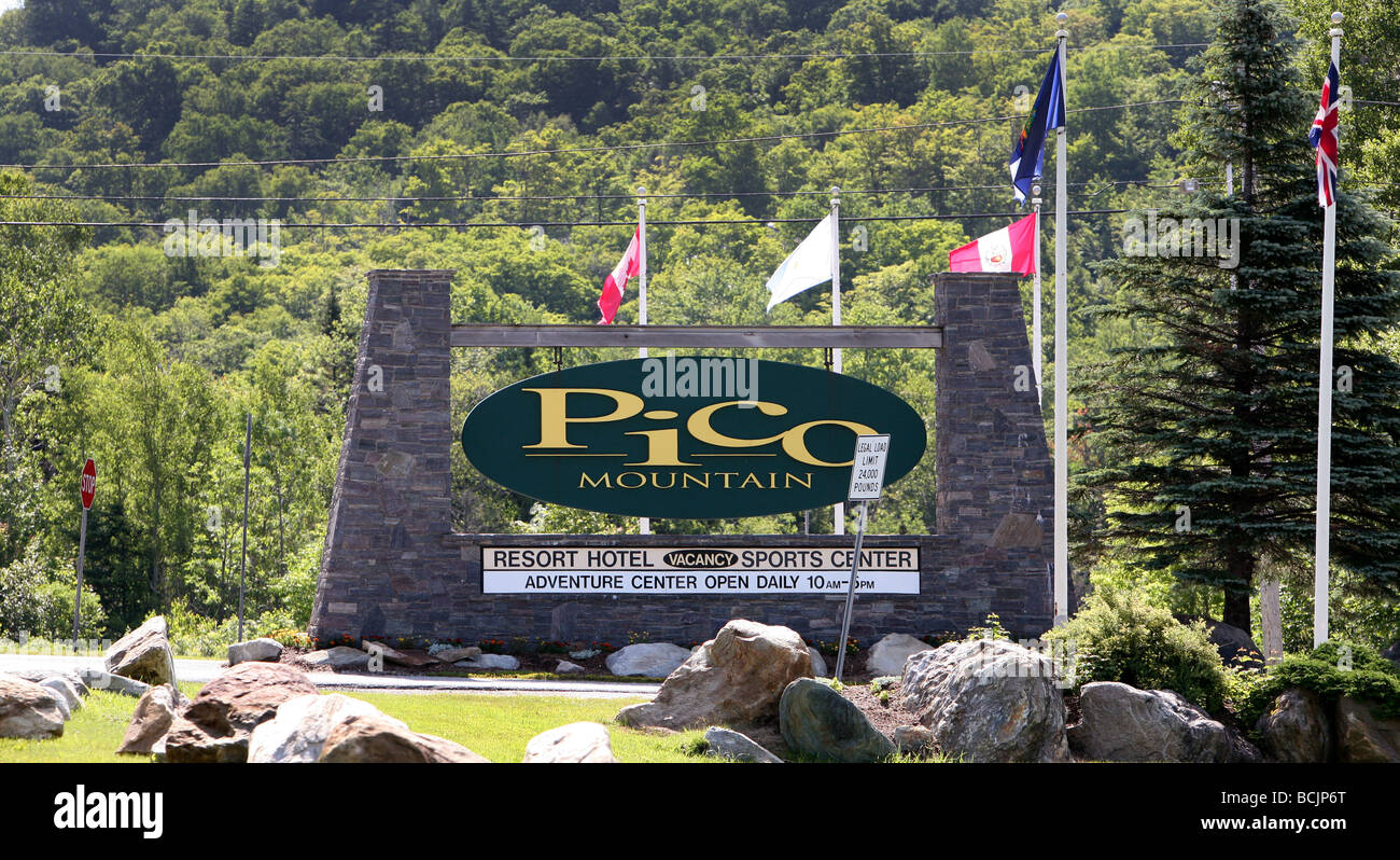 Pico Mountain Ski Resort in Killington, Vermont. Stockfoto
