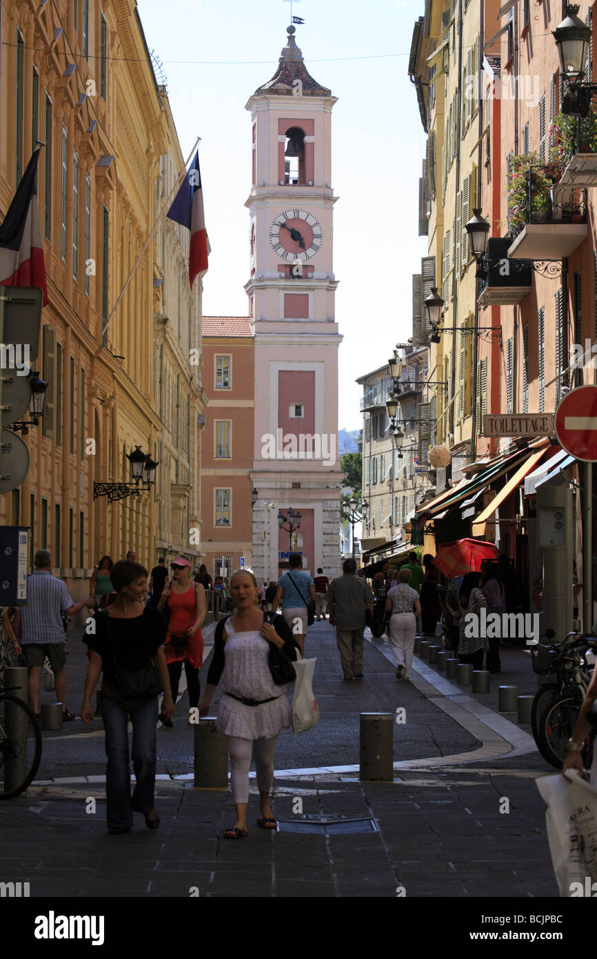 Straße in Nizza Cote d Azur Frankreich Stockfoto