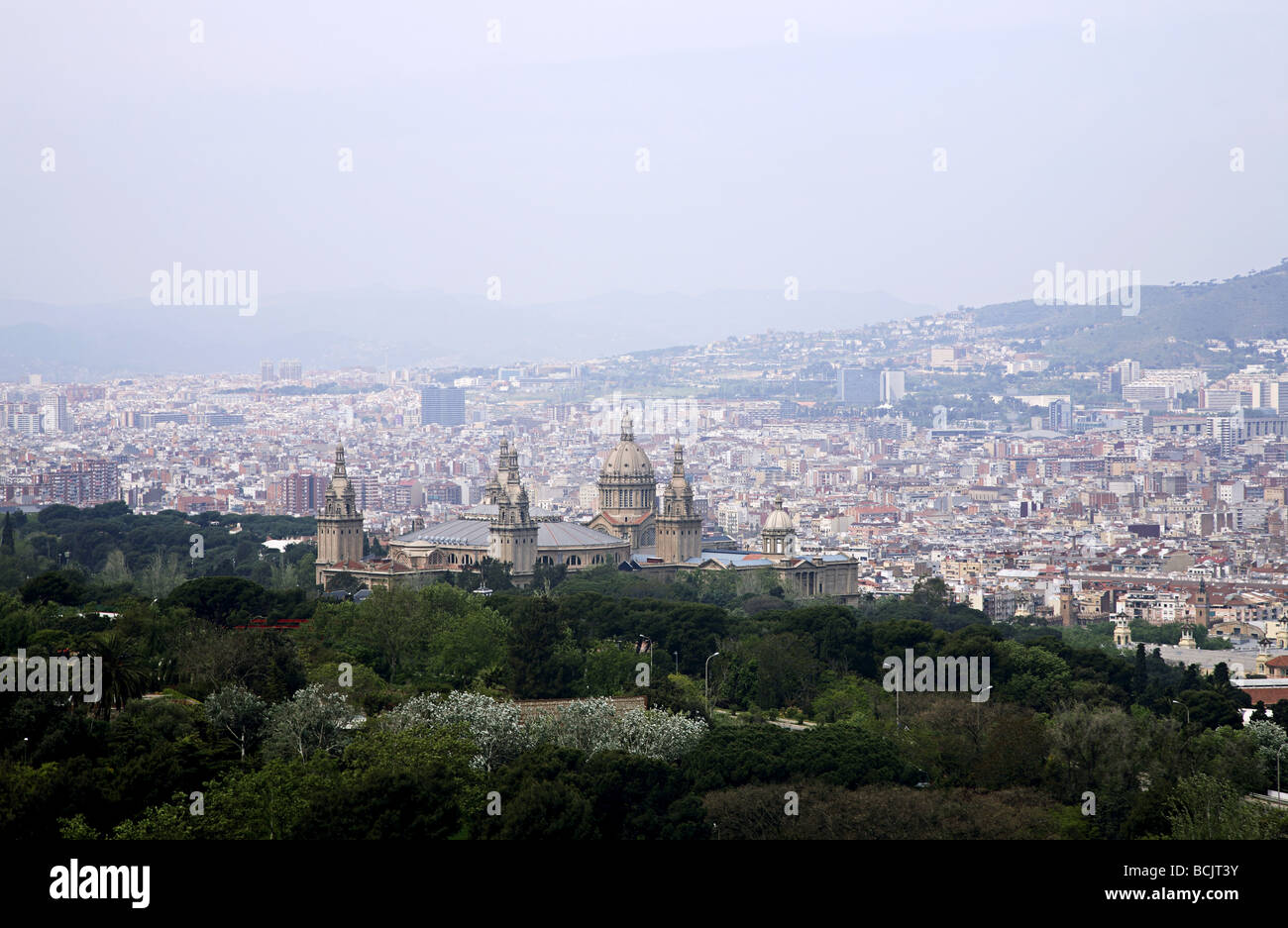 Nationales Kunstmuseum von Katalonien und barcelona Stockfoto