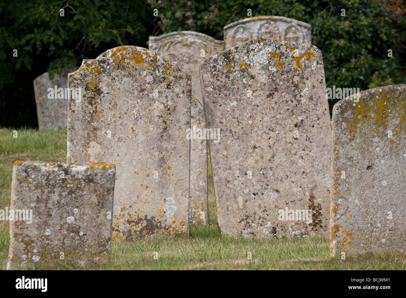 Grabsteine in St Martins Kirche Barholm Stamford Lincolnshire Stockfoto