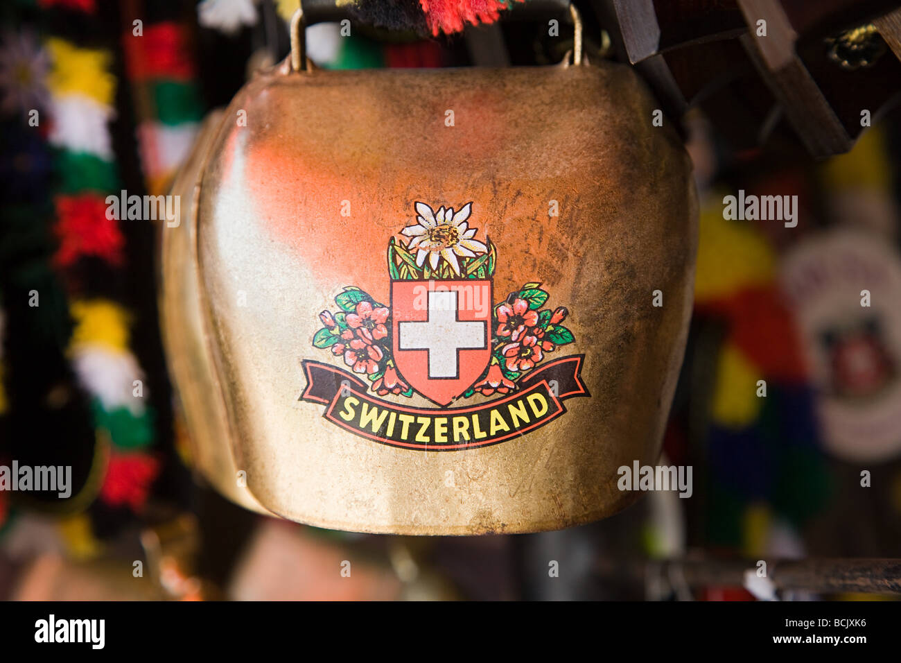 Schweizer Kuhglocke Stockfoto