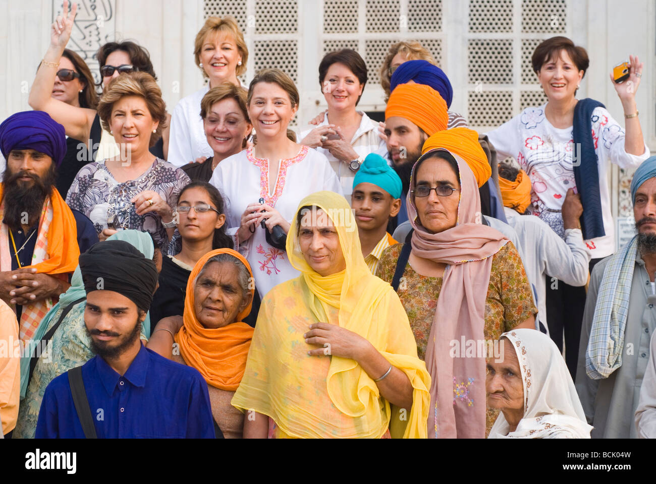 Multinationalen Publikum im Taj Mahal Palace. Stockfoto