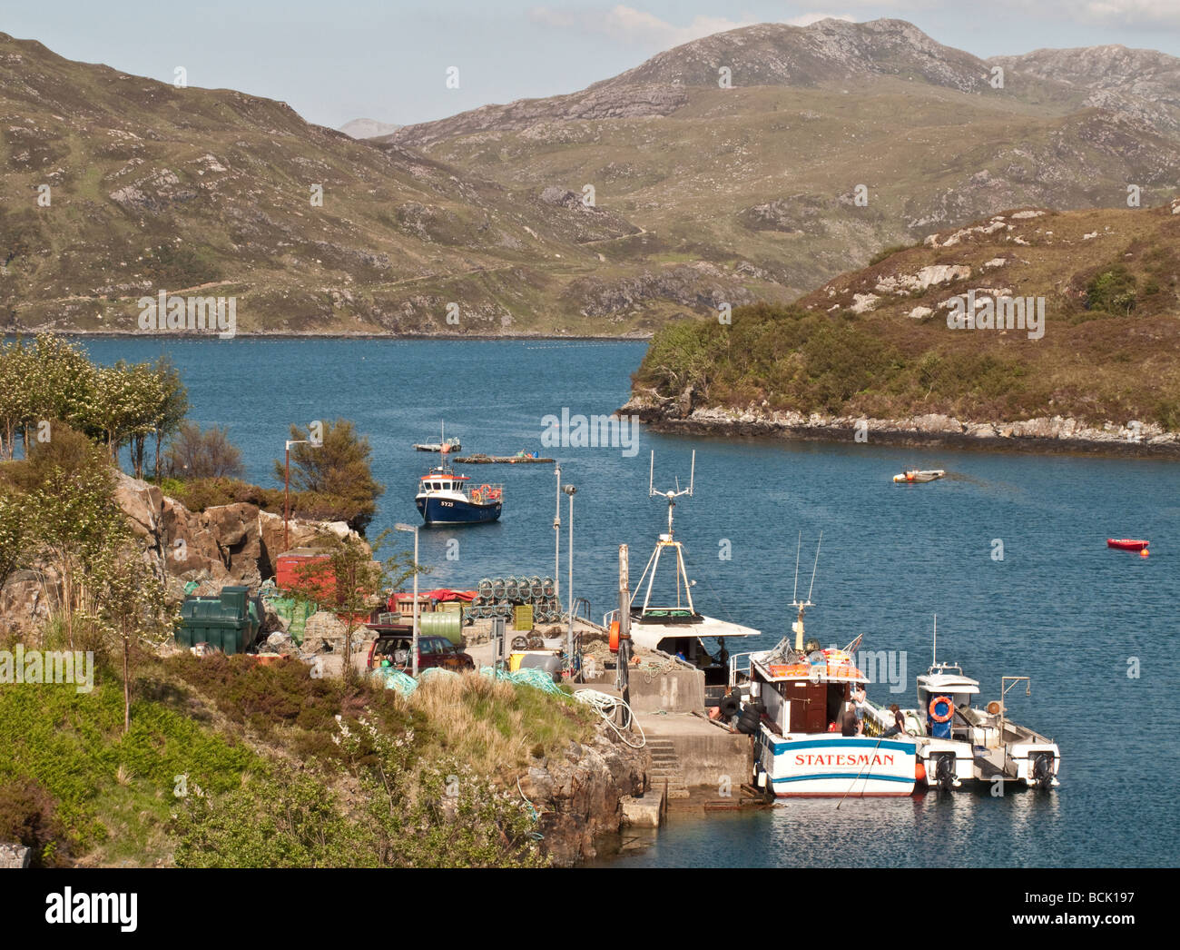 Kylesku Hafen West Highlands Schottland, Vereinigtes Königreich Stockfoto