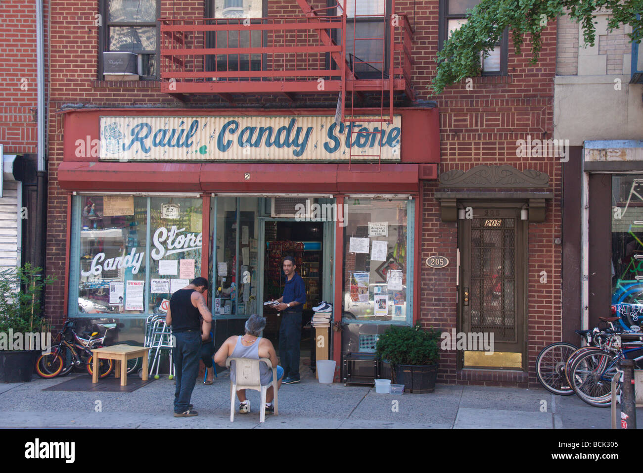 Straßenszene, East Village, Manhattan, New York City, USA Stockfoto