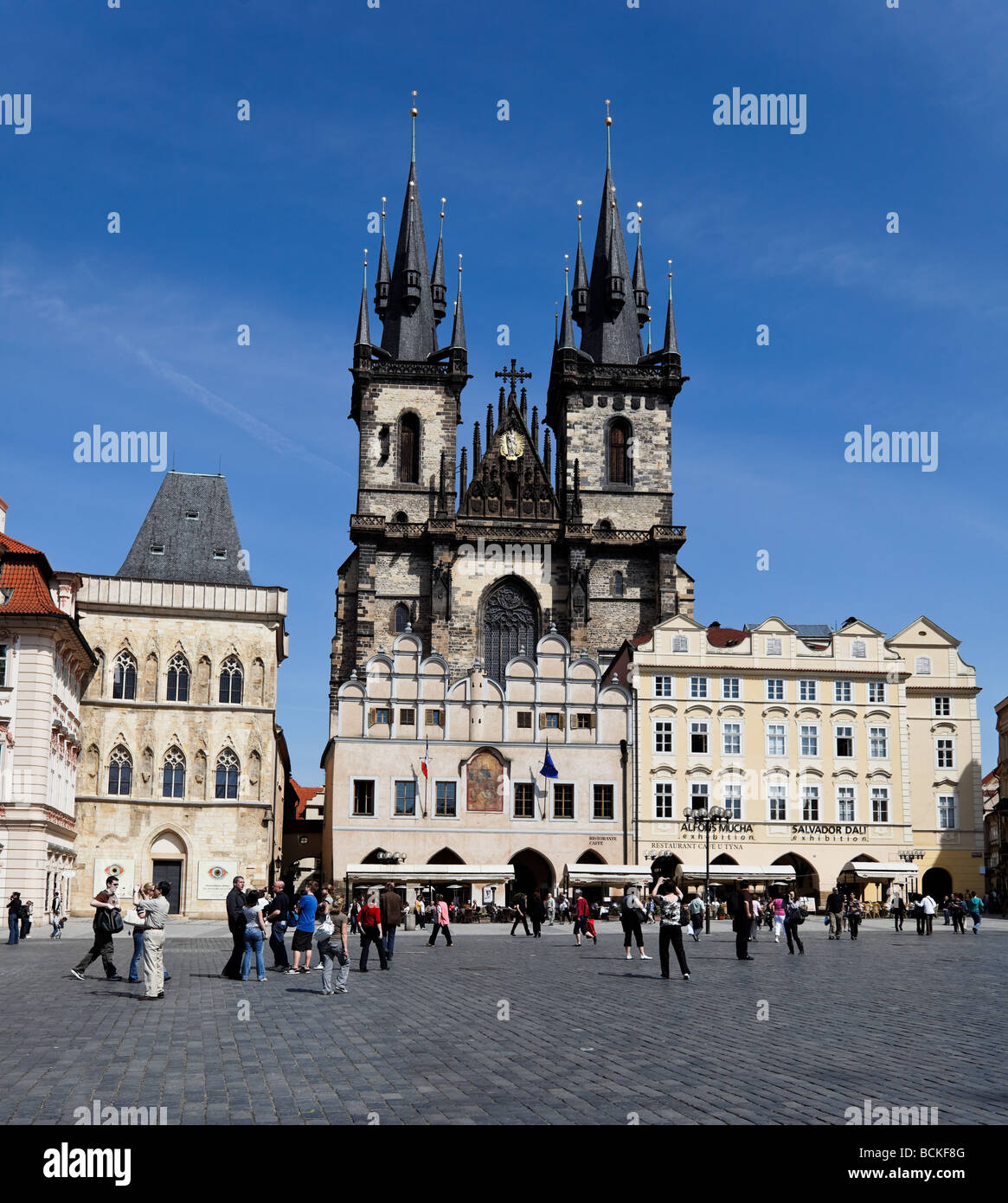 Prag, Altstädter Ring, Kirche der Jungfrau MariaTyn Stockfoto