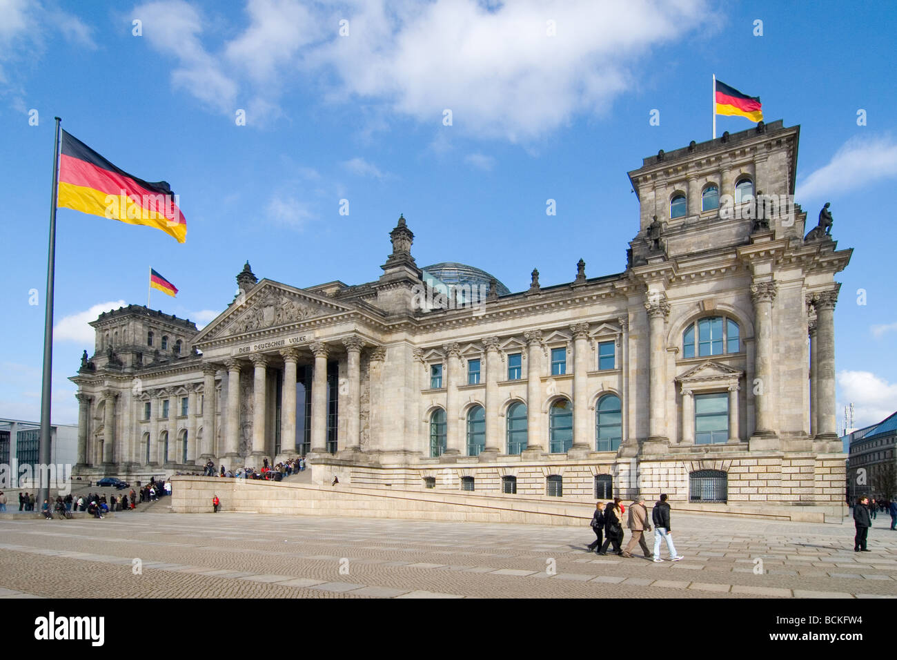 Reichstag von rechts Stockfoto