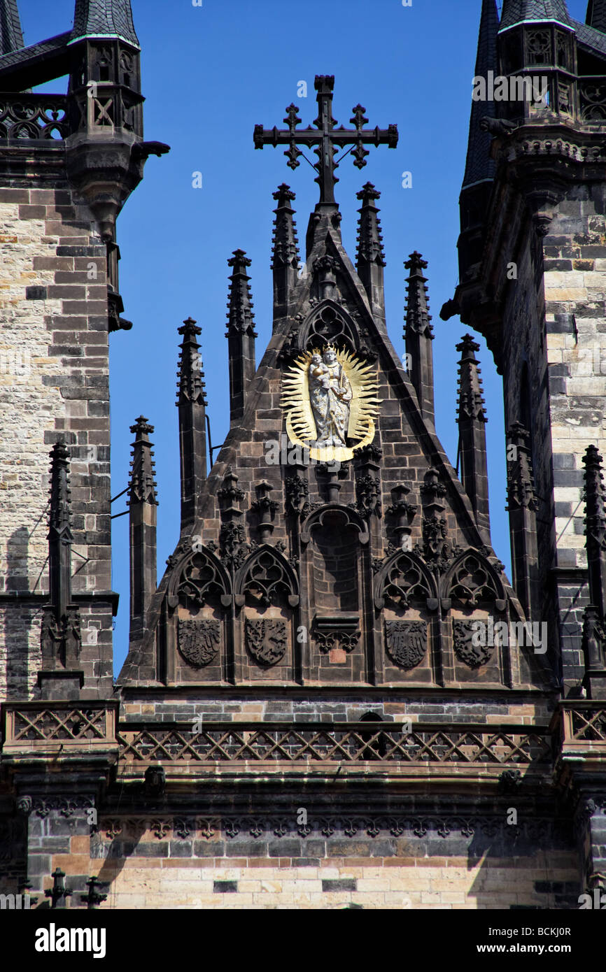 Prag, Altstädter Ring, Kirche der Jungfrau MariaTyn Stockfoto